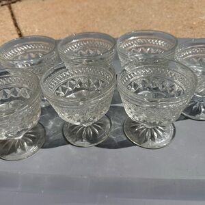 Anchor Hocking footed dessert cups- 7 piece set